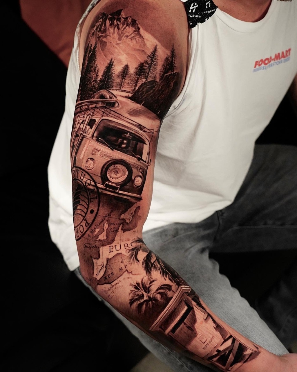 как фотографировать татуировки в стиле черно-белый реализм