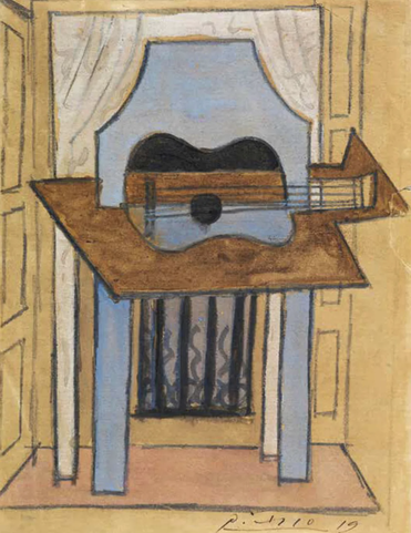 Натюрморт с гитарой, Пикассо