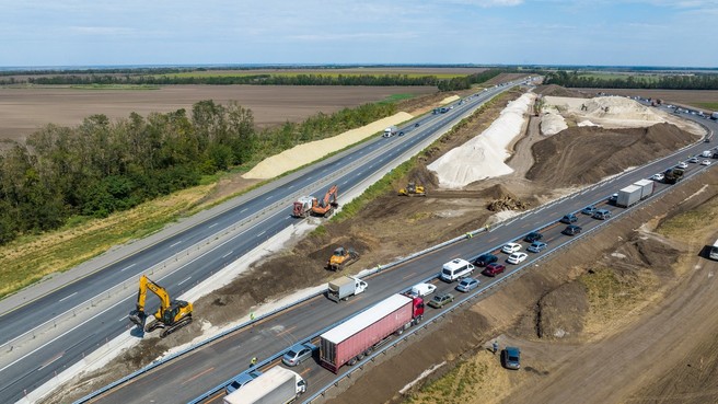 В Ростовской области ведется реконструкция магистрали М-4 «Дон» с 933 по 1024 км
