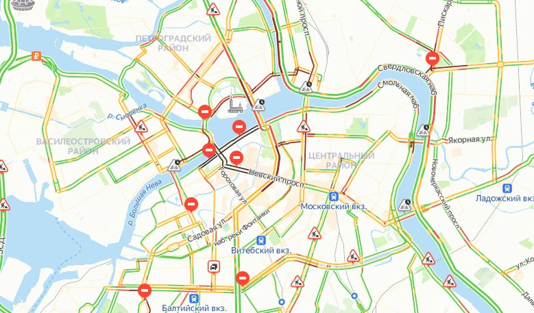 Карта перекрытий 9 мая санкт петербург