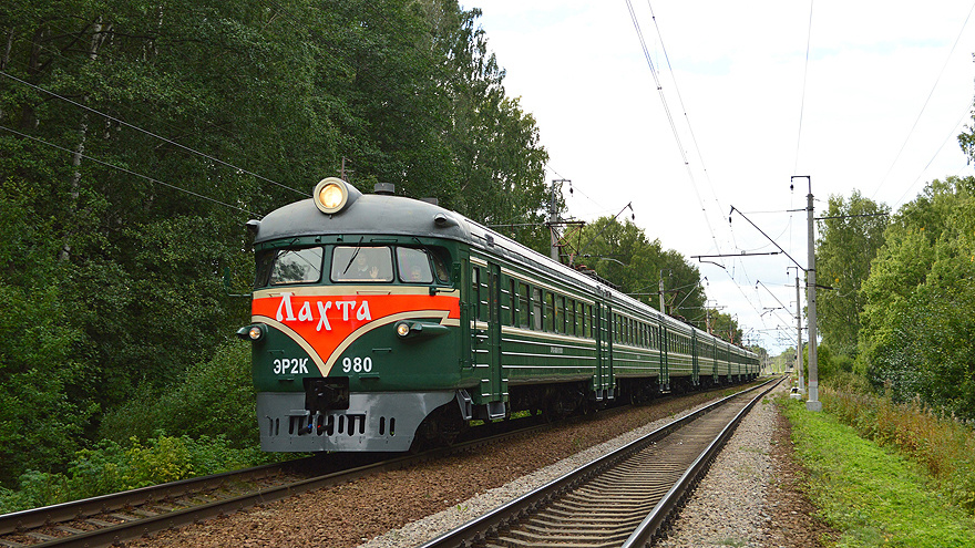 ретропоезд лахта санкт петербург.