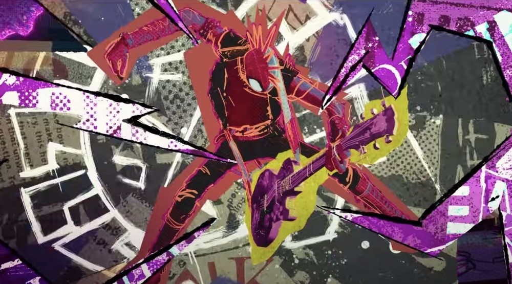 Кадр из мультфильма «Человек-паук: Паутина вселенных» (2023)