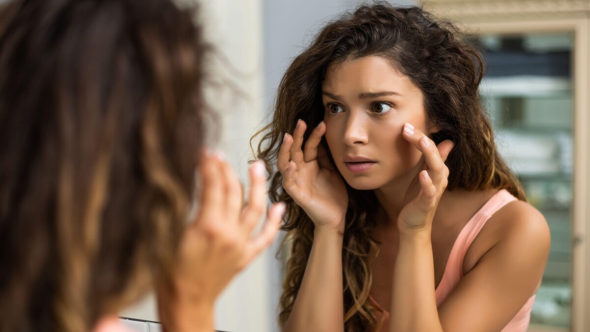 She woman. Looking for her. Women look Horrified. Woman with short hair crying looking in the Mirror. Girl looking in the Mirror and smiling.