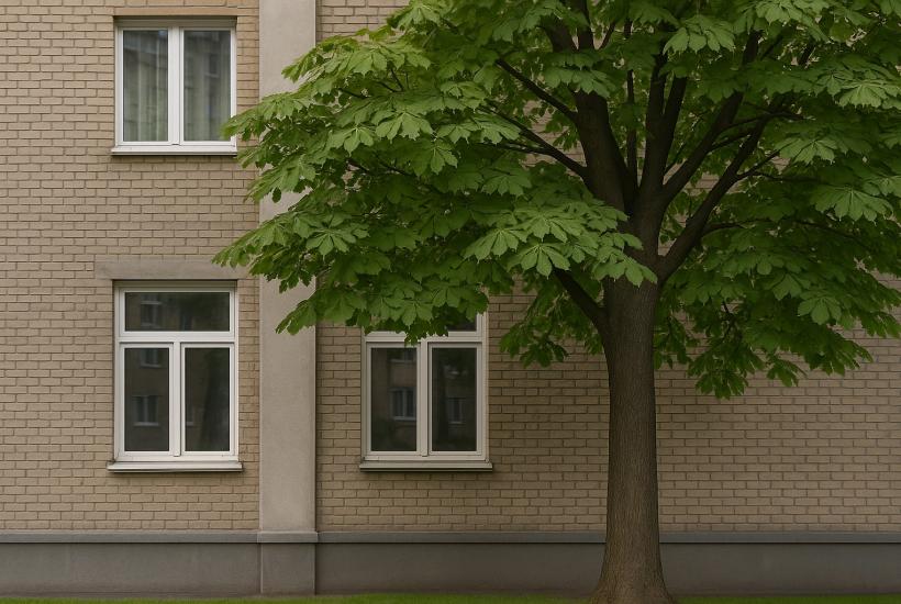 Дерево у многоквартирного дома