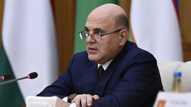 Михаил Мишустин во время заседания Совета глав правительств государств – участников СНГ в узком составе