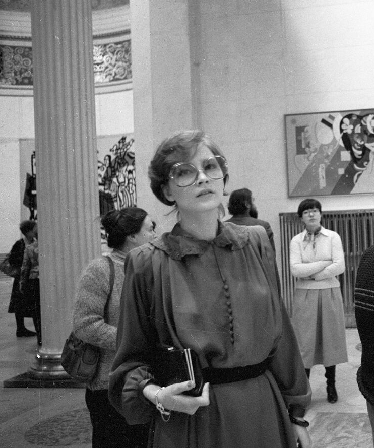 Татьяна Веденеева в музее изобразительных искусств им. Пушкина, 1970-е годы
