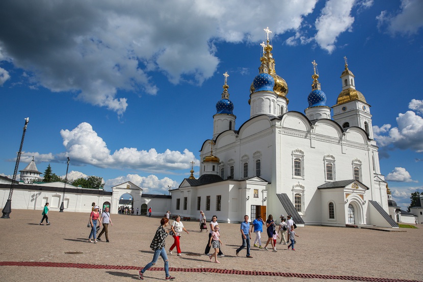 Софийско Успенский собор в Тобольске вектор