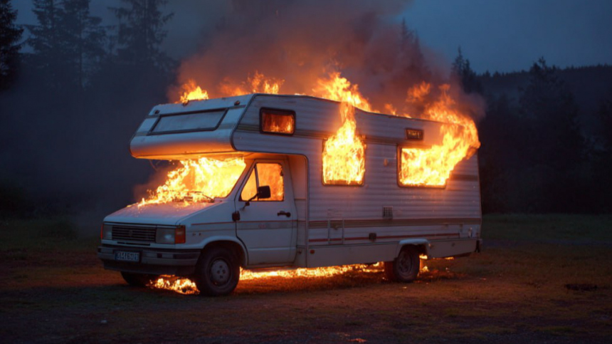 В доме на колесах сгорел экс-чиновник Олег Иванов