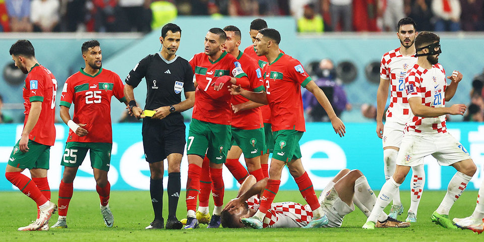 Хорватия — Марокко — 2:1: марокканец Амалла получил желтую карточку на 84-й минуте матча за бронзу ЧМ-2022