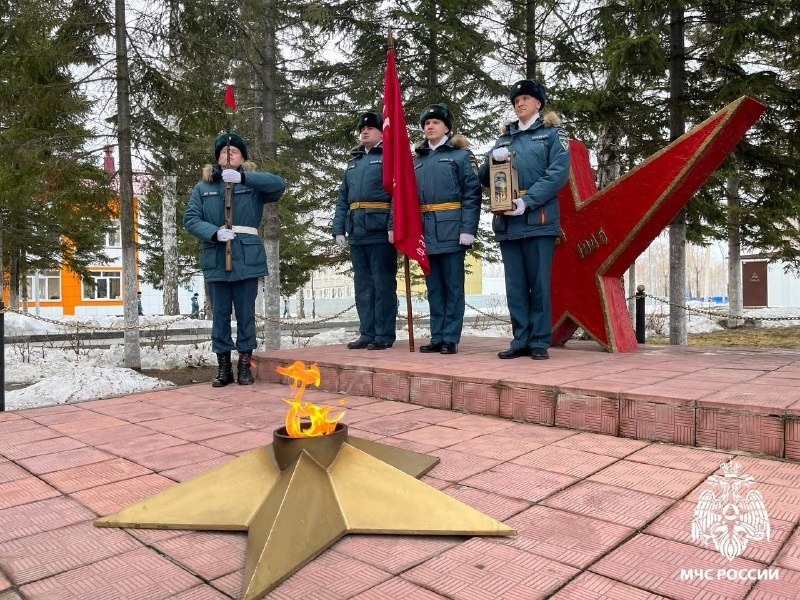 Лампада с частицей Вечного огня посетила Коченевский район