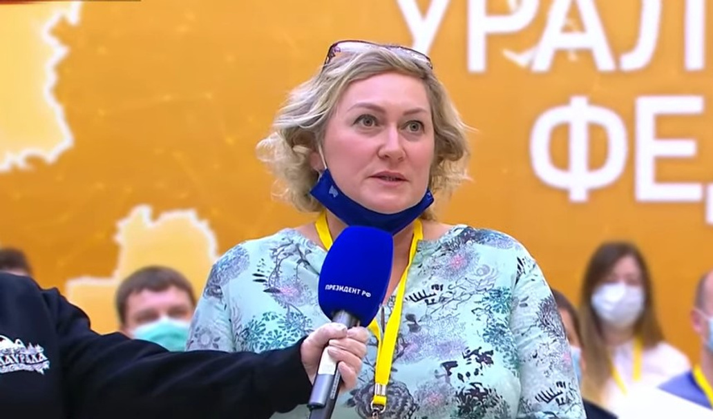 Ольга Барабанова не стала спрашивать президента о взрыве дома на Карла Маркса