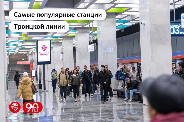 Станция «Университет дружбы народов» возглавила рейтинг пассажиропотока на Троицкой линии метро