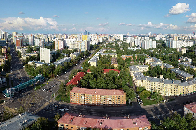 вид города Москва сверху