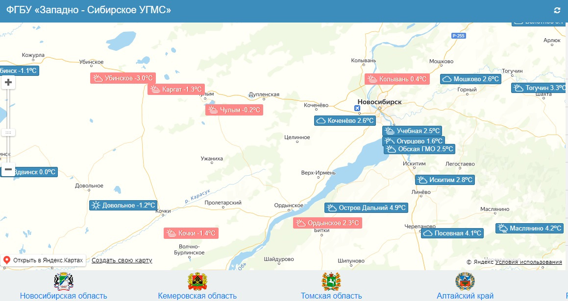 Погода угмс новосибирск