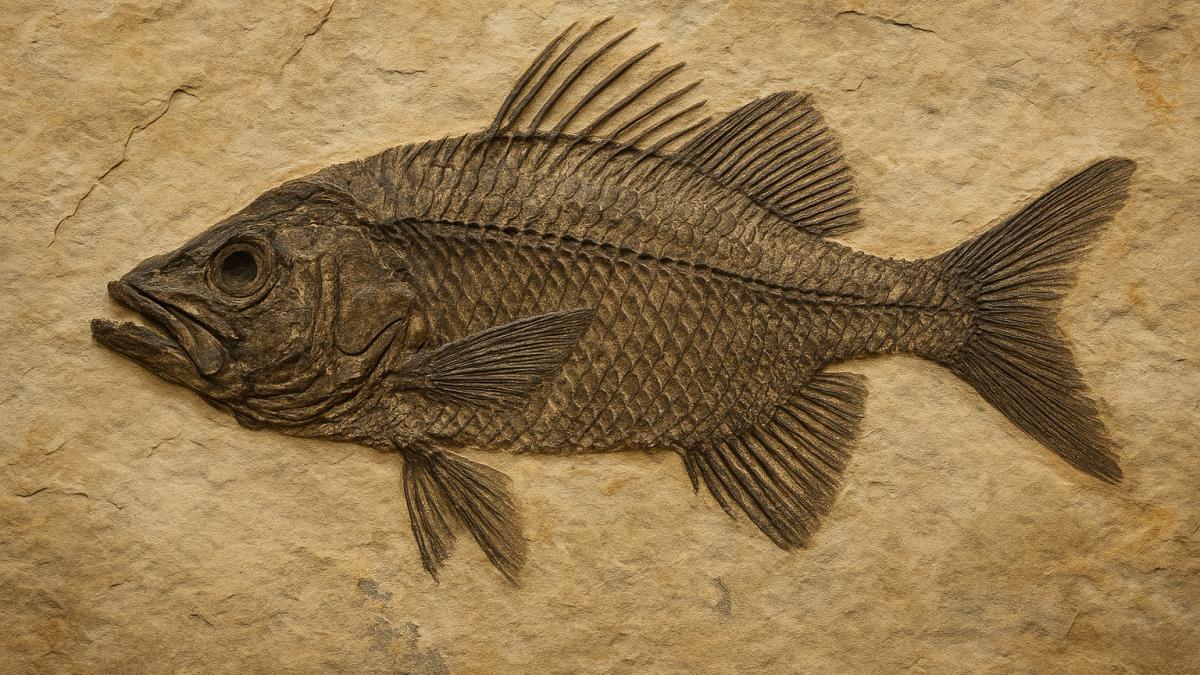 Юрская рыба — окаменелость