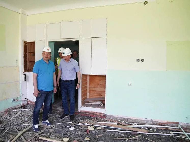 Врио главы Кузбасса рассказал о капитальном ремонте школы в Таштаголе