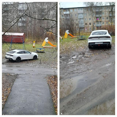 На Шубиных детская площадка трансформировалась в парковку