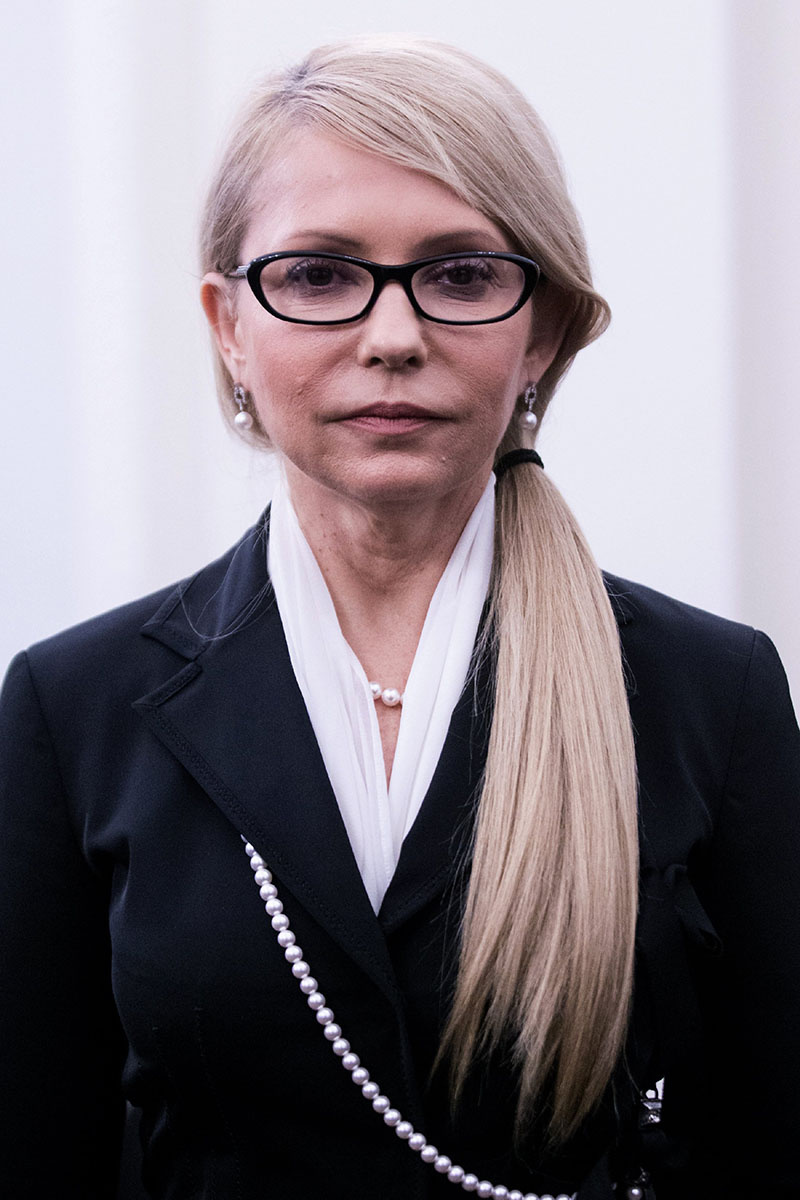 Украинский политик и лидер парламентской фракции Юлия Тимошенко в здании парламента в Киеве, Украина, 23 февраля 2016 года