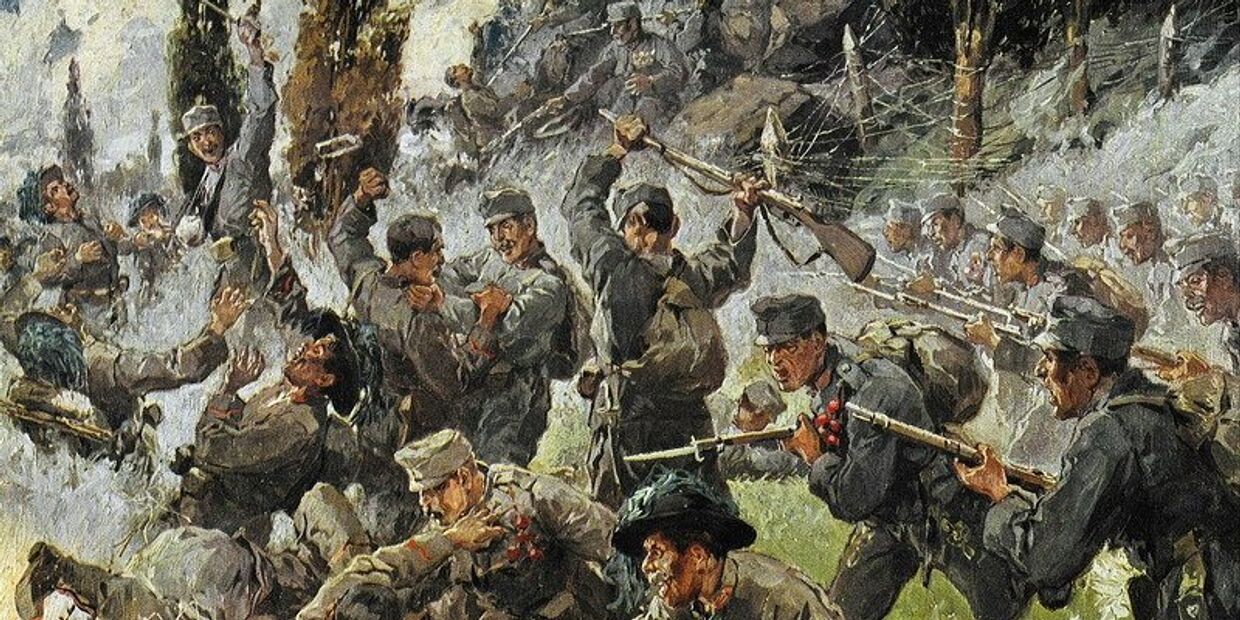 Первая мировая война. Рукопашный бой в битве при Добердо