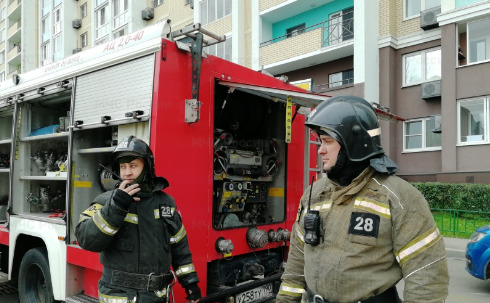 В Новой Москве загорелся банный комплекс