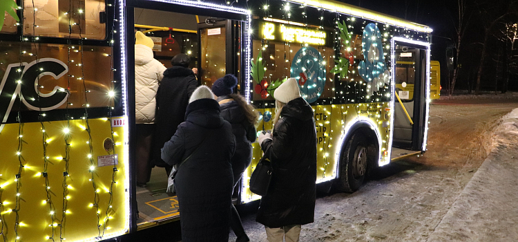 В Ярославле на улицы вышел новогодний автобус_289329