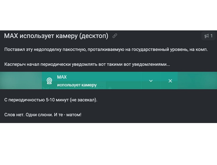 мессенджер Max снимает на камеру