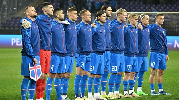 Футболисты сборной Исландии.