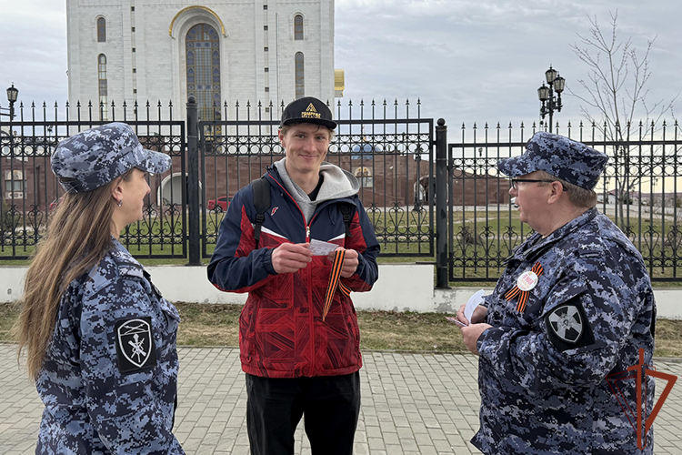 На Дальнем Востоке Росгвардия присоединилась к Всероссийской акции «Георгиевская ленточка»