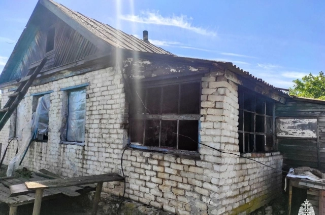 Пожар в селе Русаков.