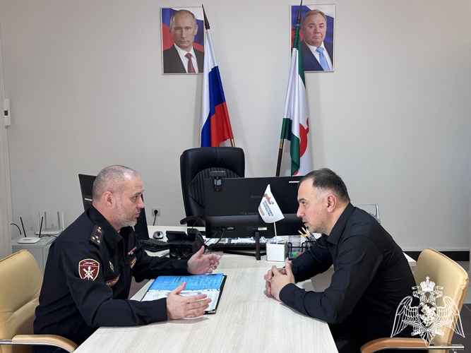 В Ингушетии росгвардейцы встретились с представителями филиала фонда «Защитники Отечества»