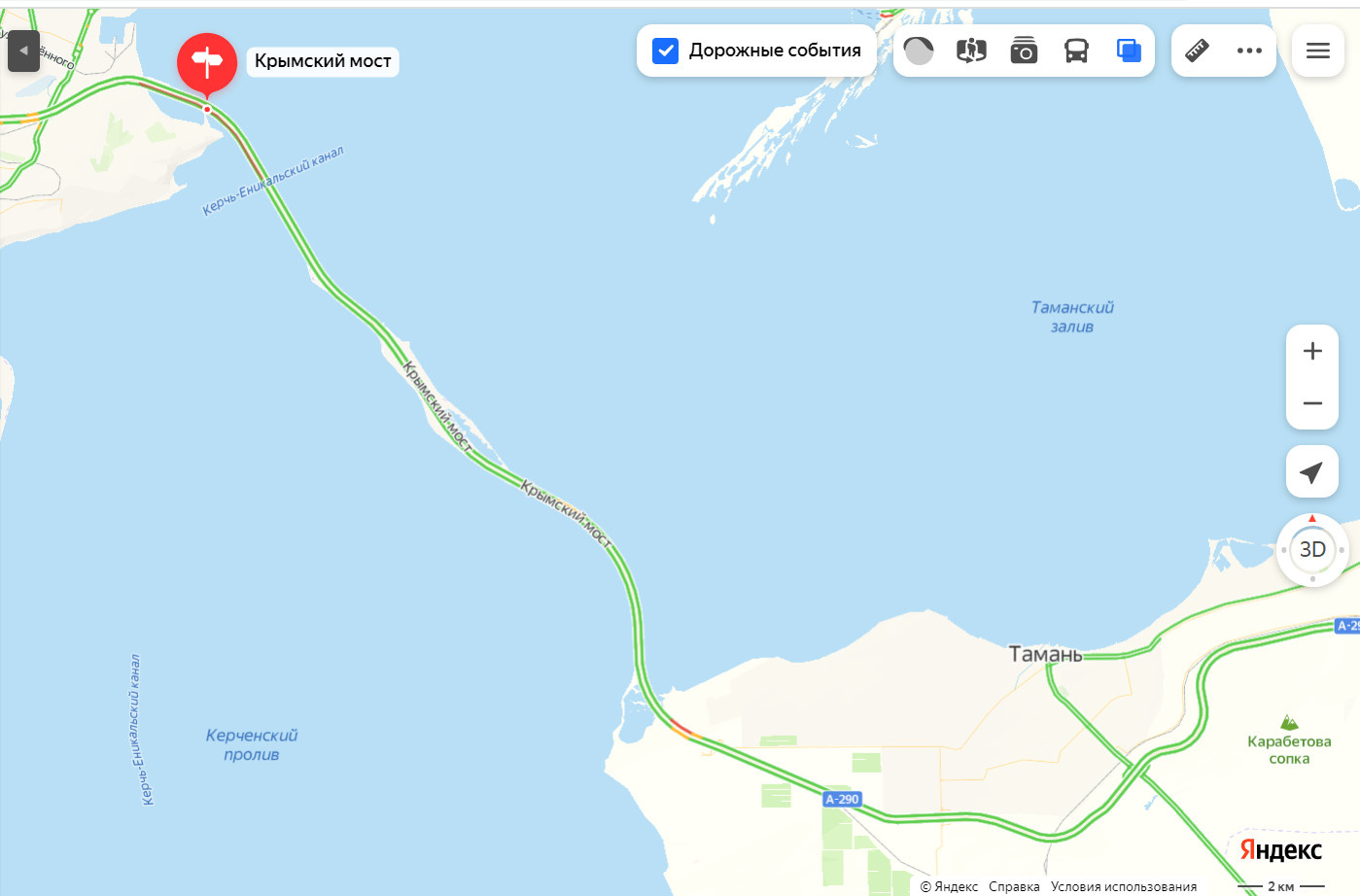 Карта крыма с керченским мостом