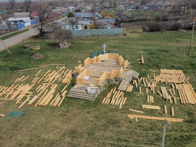 В Отрадненском районе возводят деревянный храм