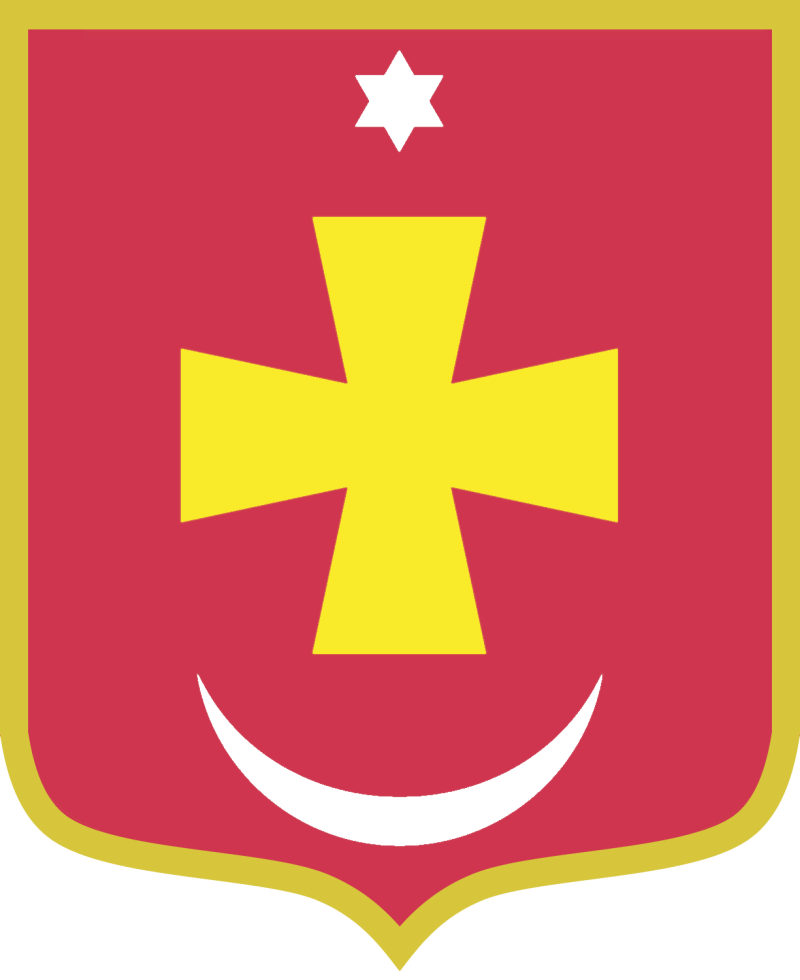 Герб Конотопа. Герб города Конотоп. Герб желтый крест на Красном фоне. Красный герб с желтым крестом. Герб с красным крестом